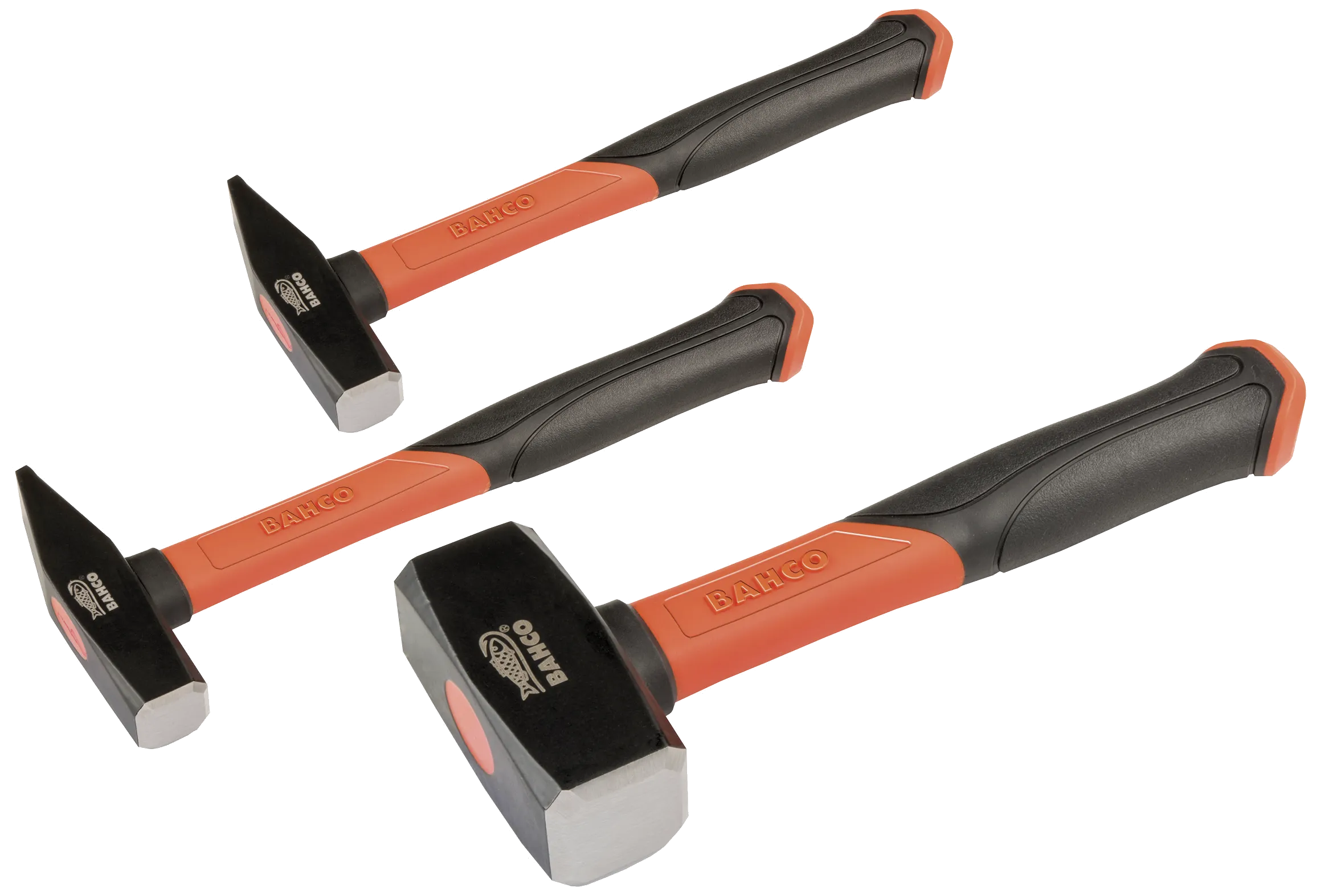 Hammer med glassfiberskaft 300-500-1500g, sett 3 stk
