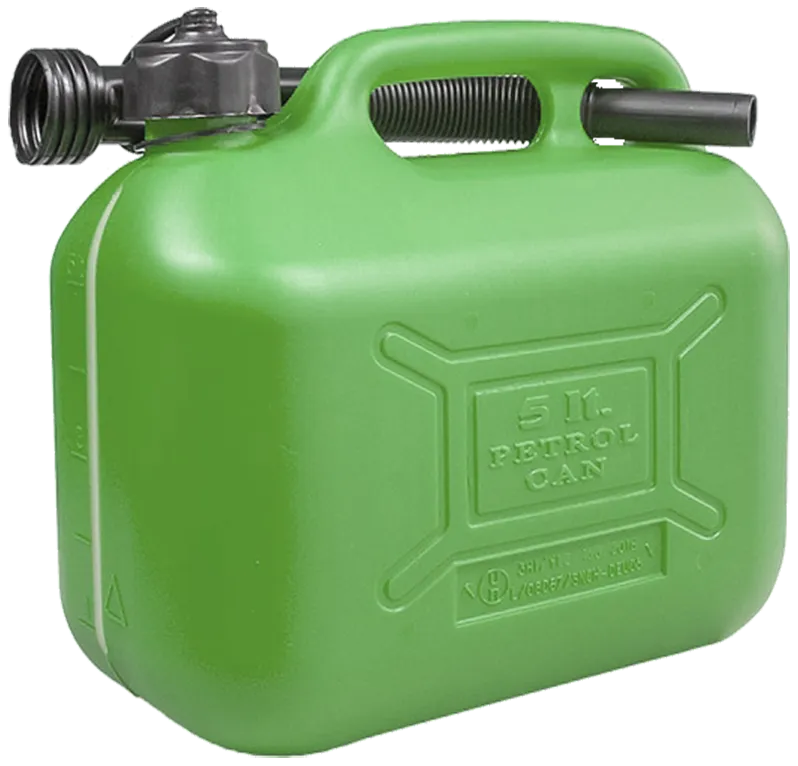 Sprehn bensinkanne heavy duty, grønn plast 5 ltr