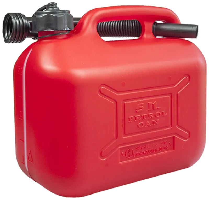 Sprehn bensinkanne heavy duty, rød plast 5ltr