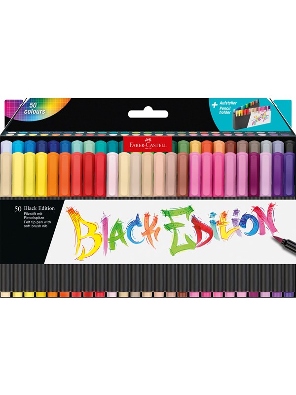 Faber-Castell Felt-tip pen Black Edition set 50x