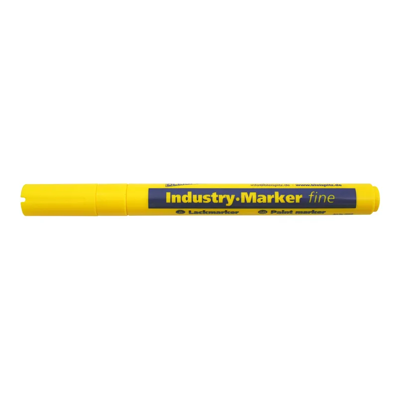 Industrimarkør 1-2 mm GUL rund spiss (modell 0952)