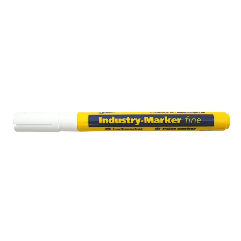 Industrimarkør 1-2 mm HVIT rund spiss (modell 0976)