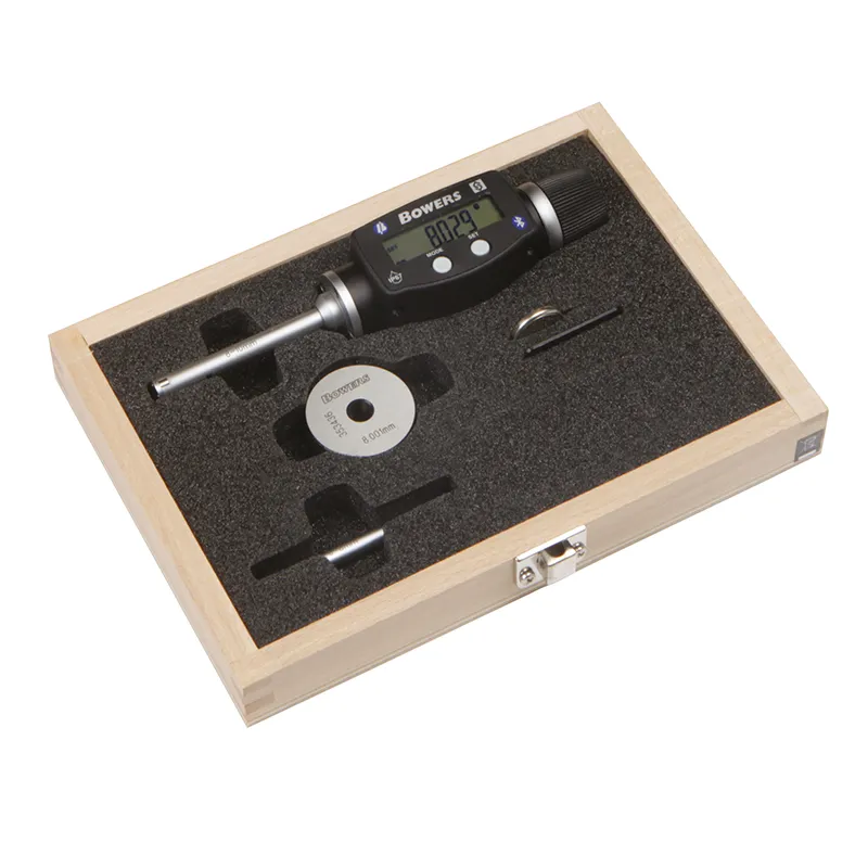 BOWERS SXTD3M-BT digitalt 3-punkts mikrometer sett 6-10 mm med Bluetooth og kontrollring