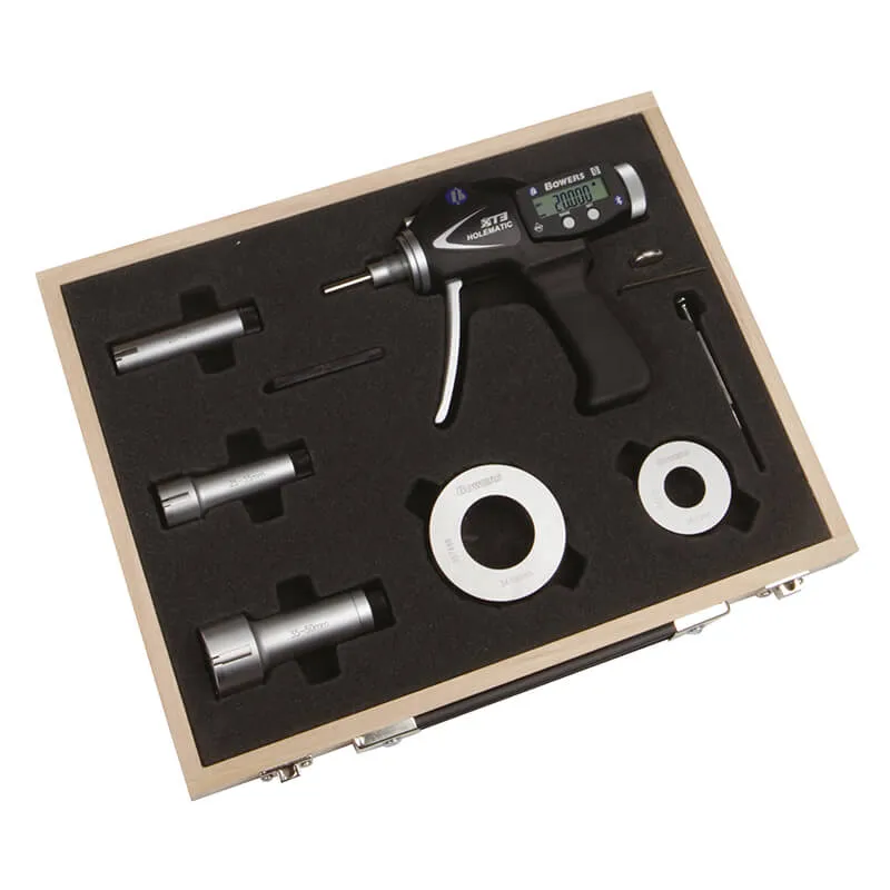 BOWERS SXTH6M-BT Digitalt 3-punkts hurtigmålingsmikrometer sett 50-100 mm med pistolgrep og Bluetooth