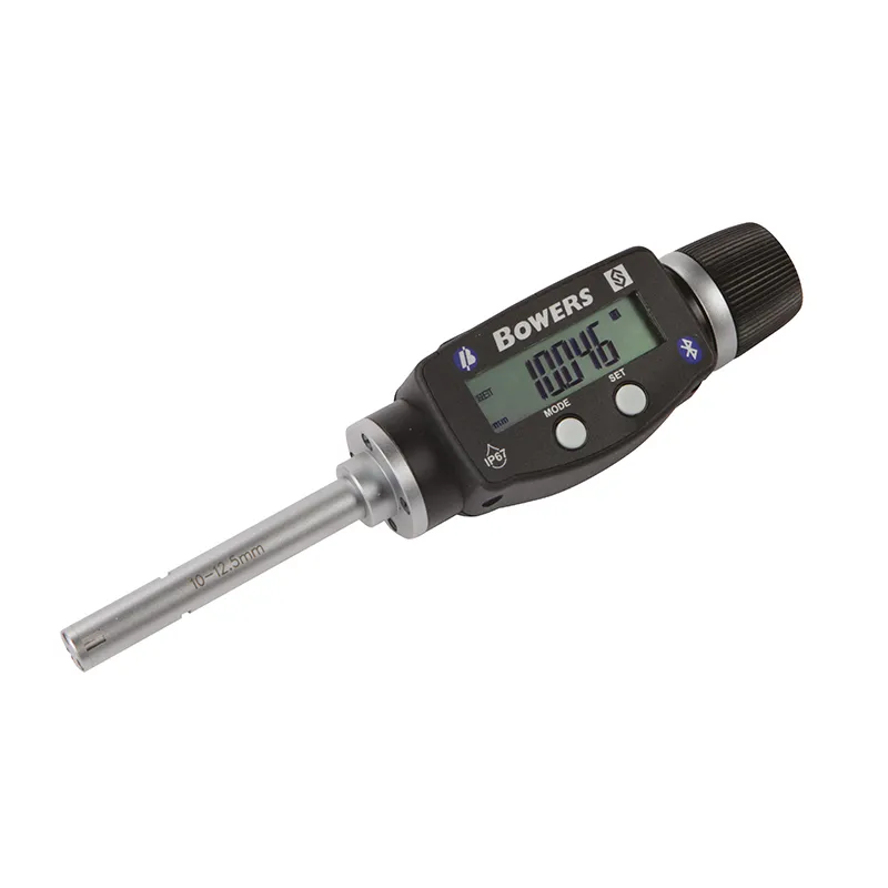 BOWERS XTD10M-BT digitalt 3-punkts mikrometer 10-12,5 mm med kontrollring