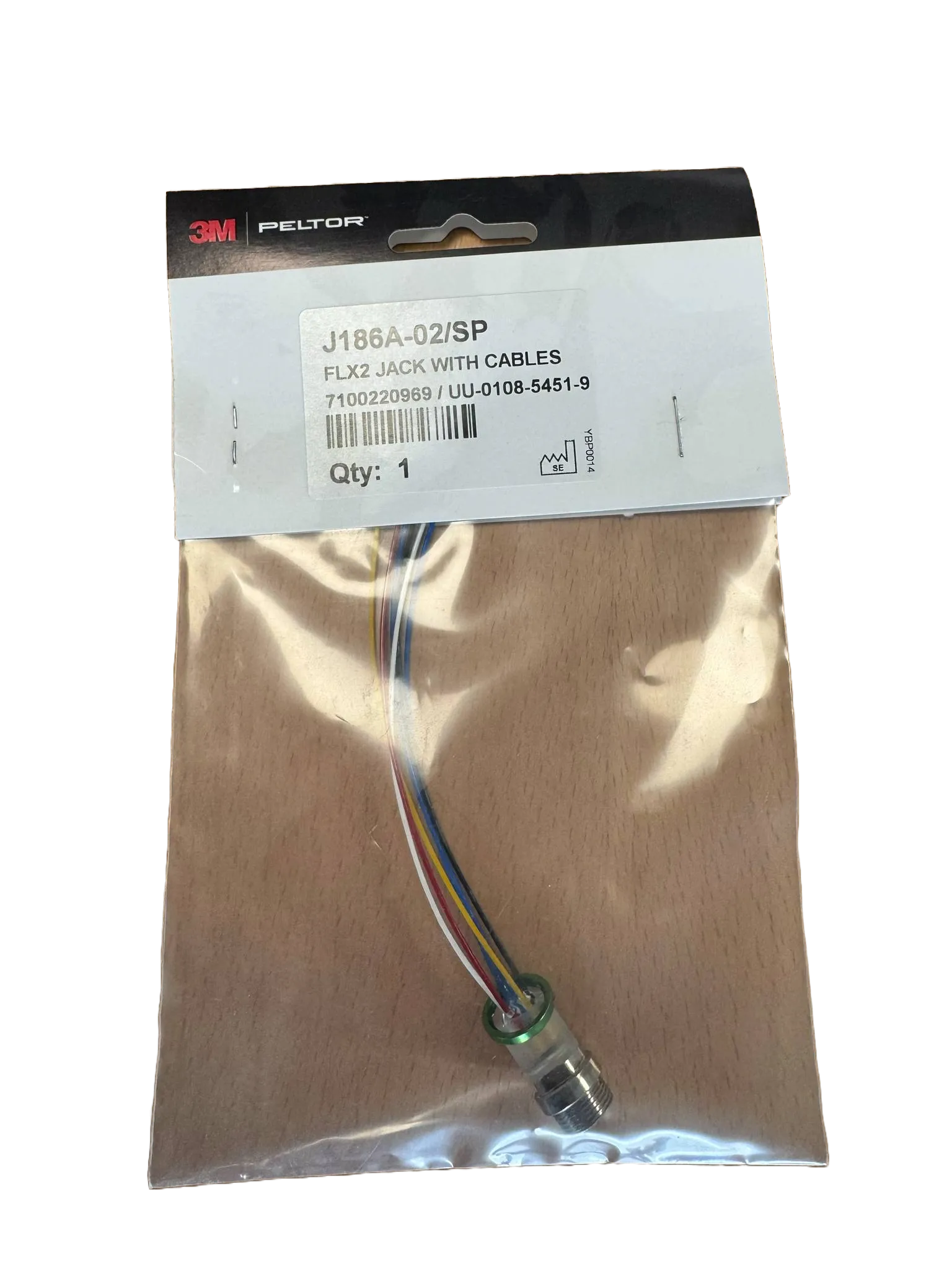 3M PELTOR FLX2-kontakt med kabler J186A-02, liten pakke, 10 EA/etui