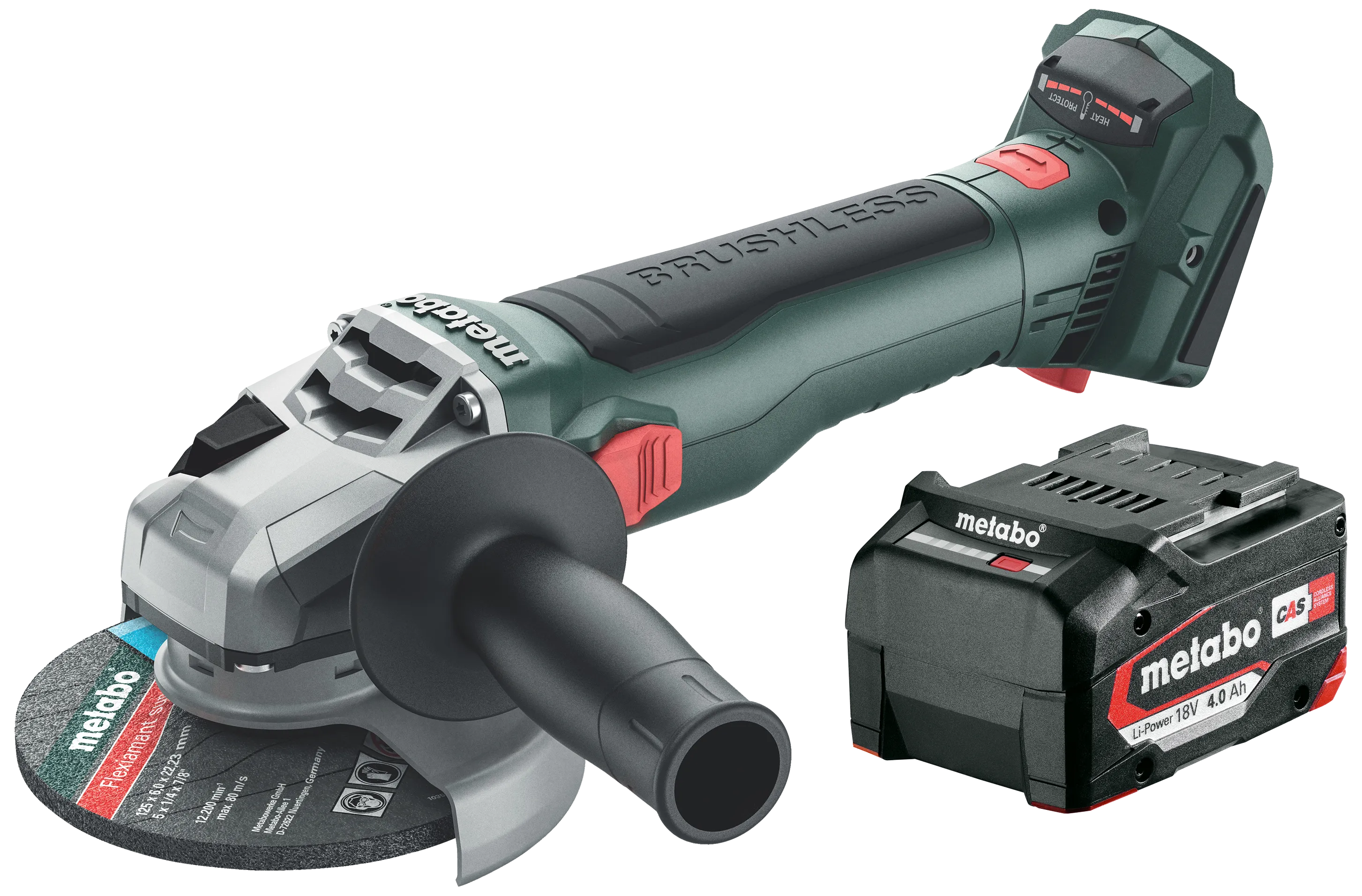 Kombipakke: Vinkelsliper W18LTBL 11-125 solo+1×18V/4Ah