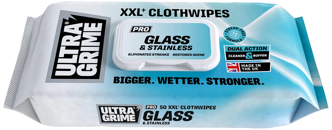UltraGrime rengjøringskluter glass/stål 38×25cm 50stk