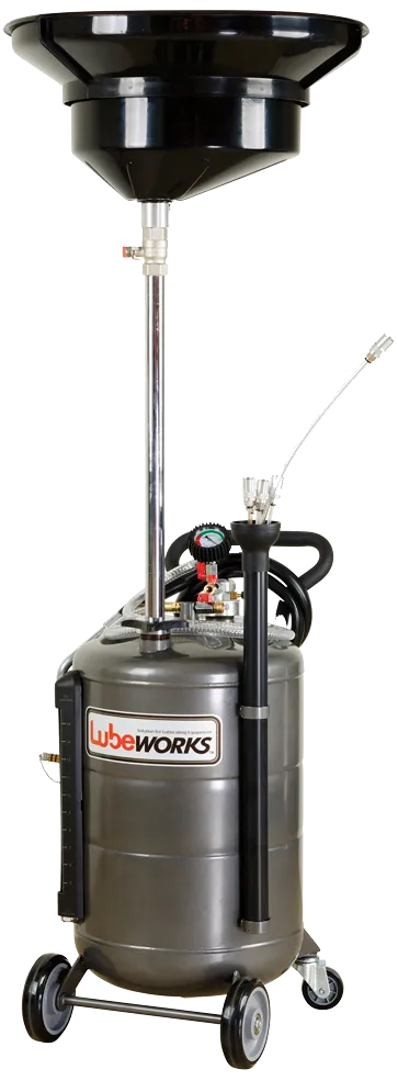 Lubeworks oljeoppsamler 100ltr, inkl. 6 sugesonder