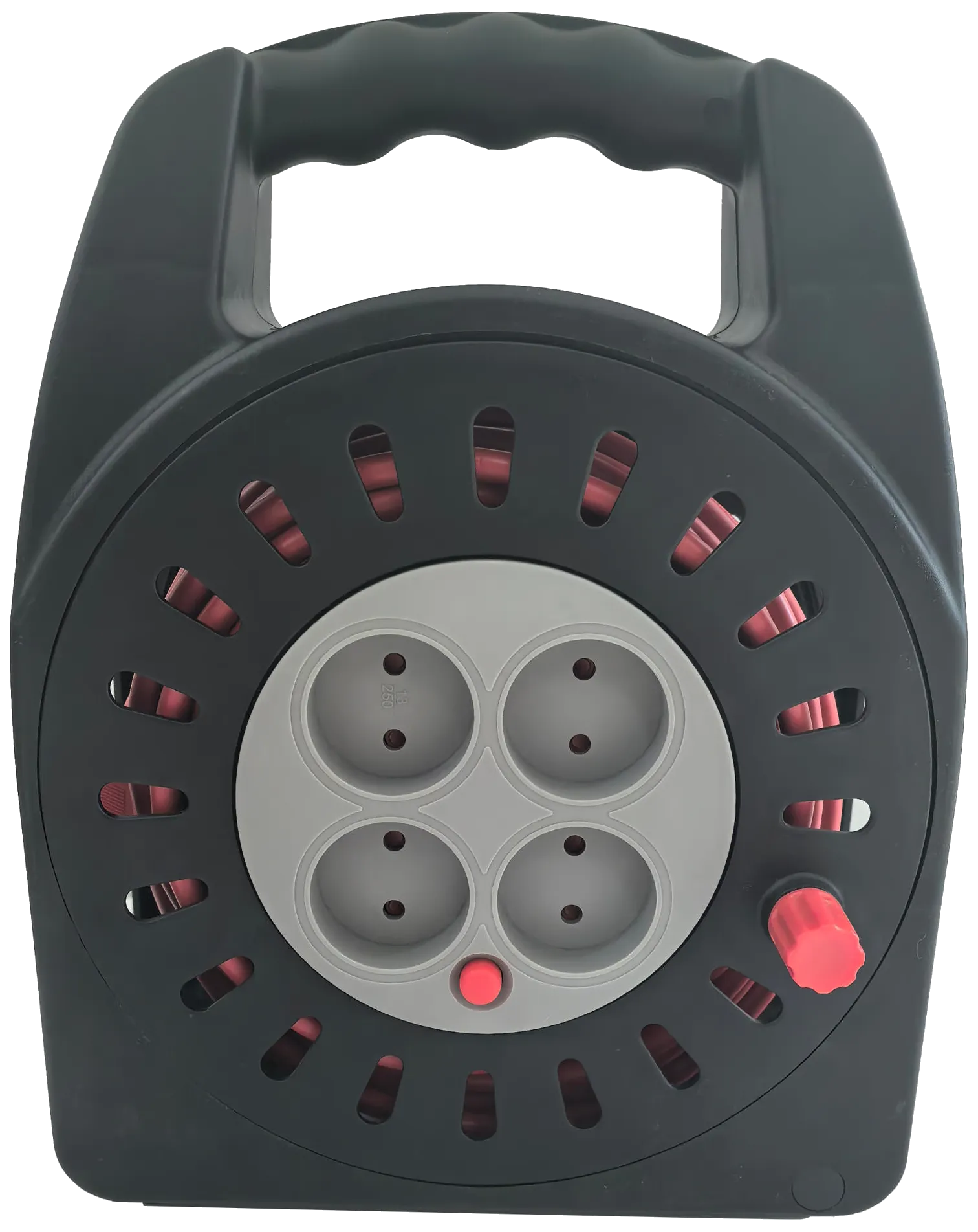 E-Line kabeltrommel u/jord 4×utt. 230V/10A IP20 15m