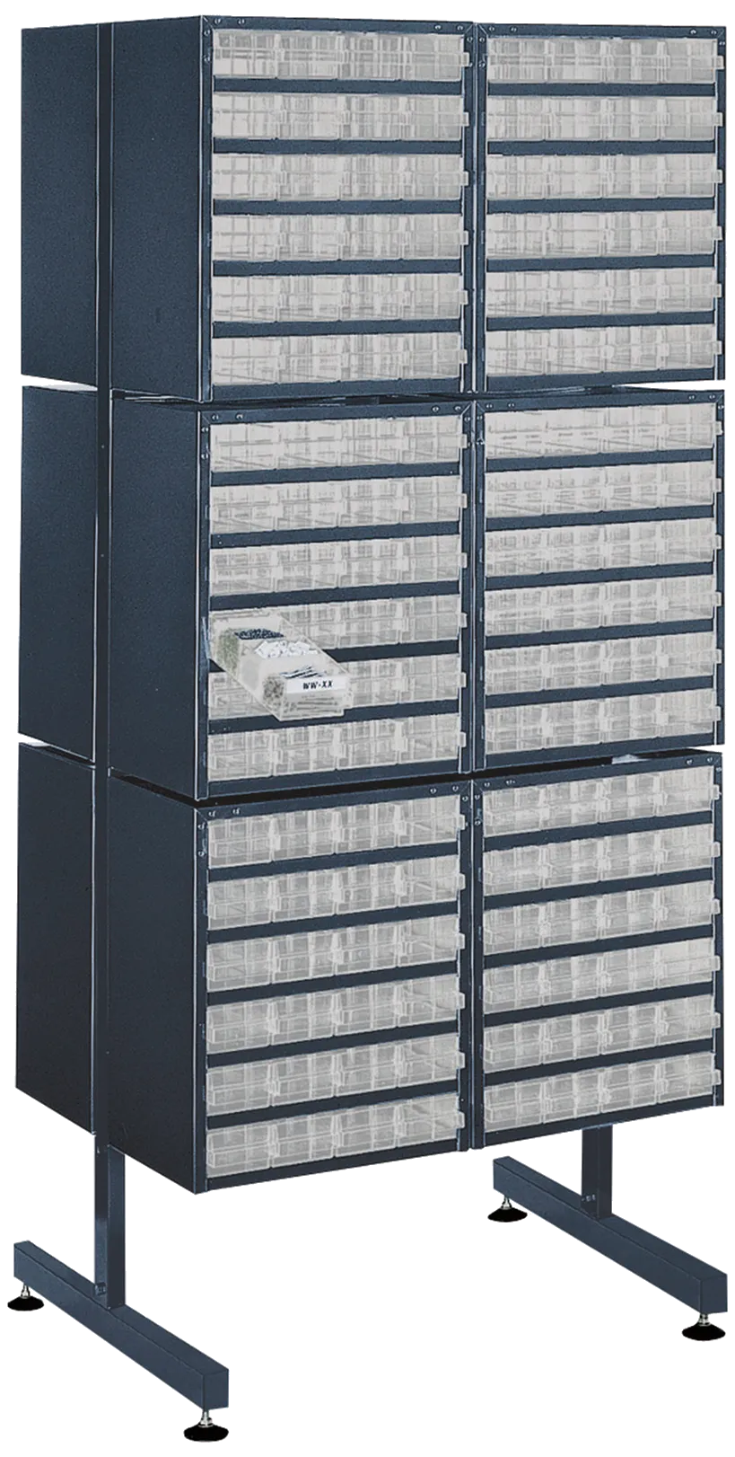Stativ 250-serien, komplett med 12 skuffereoler