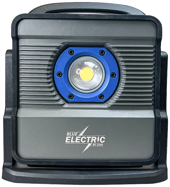 Arbeidslampe 5000lm m/adaptere t/powertool-batt.