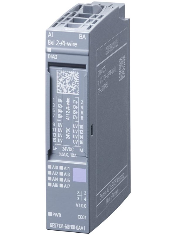 Siemens Simatic et 200sp analog input module ai 8xi 2-/4-wire basi
