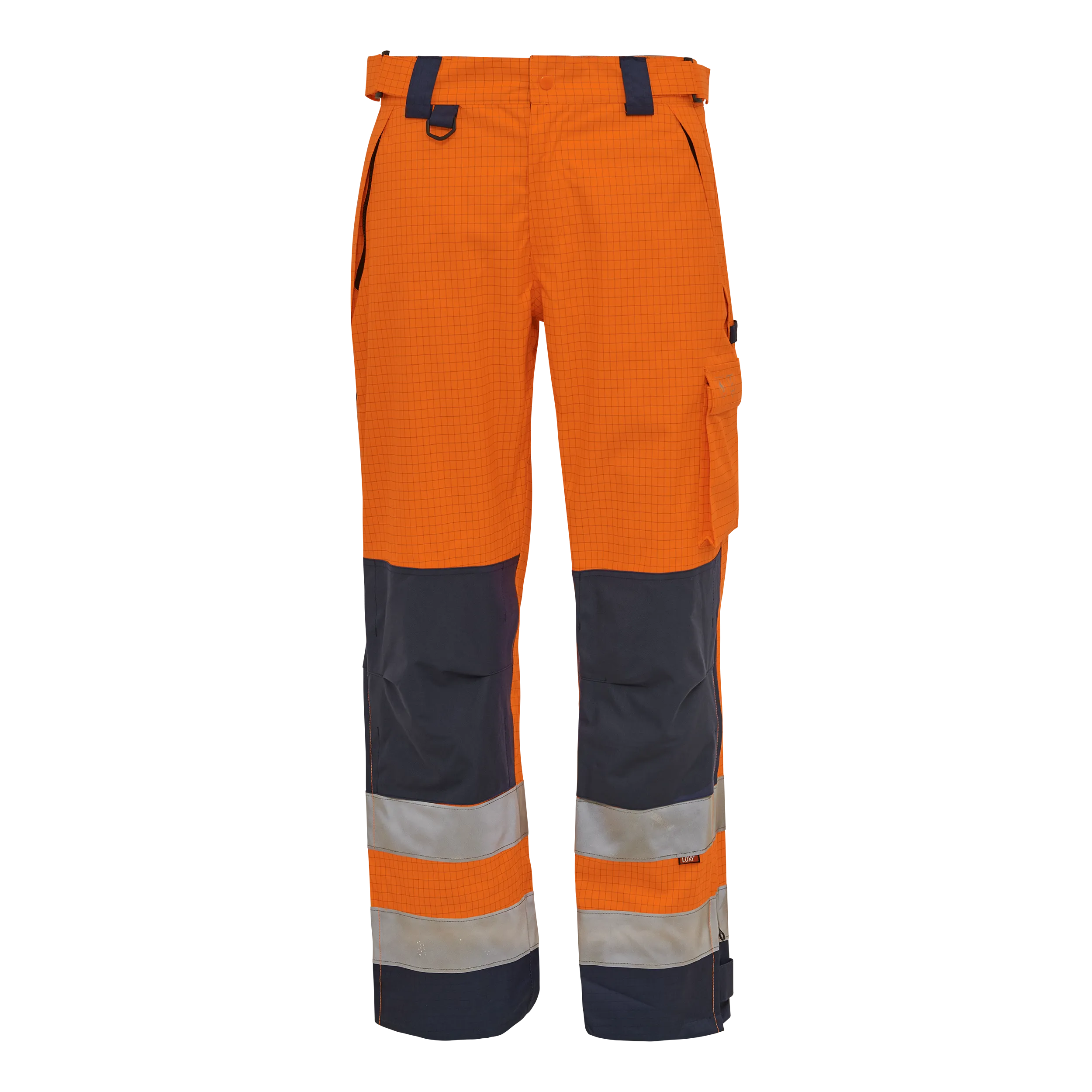 Securetech Multinorm regnbukser - Fl.orange/Marine - 4XL