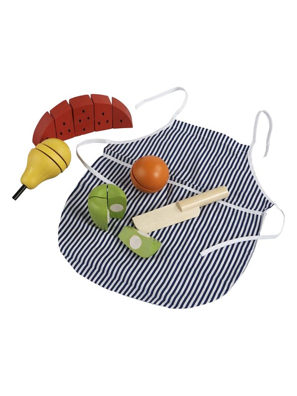 Primi Passi - Wooden Cutting Fruit Set with Apron