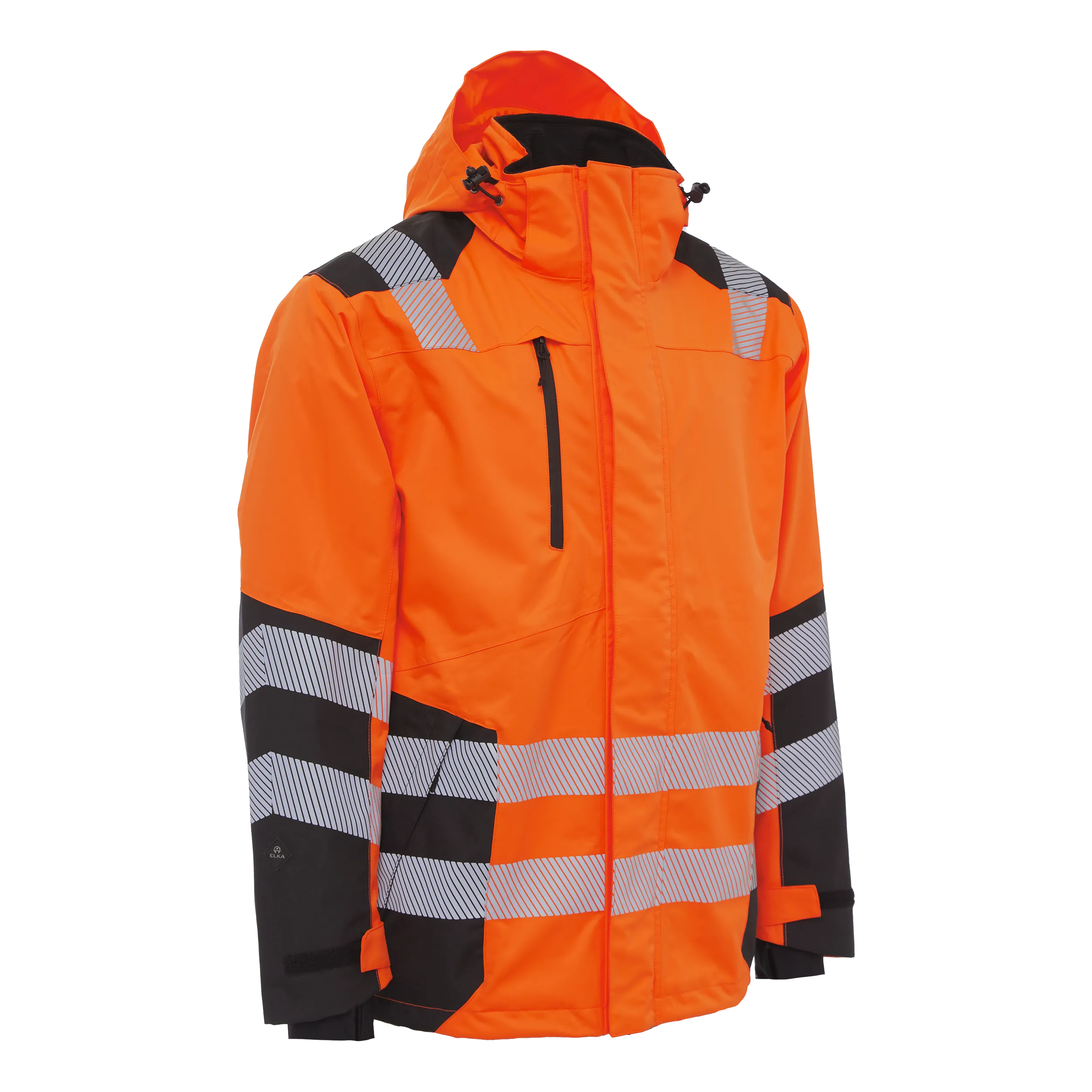 Synlig Xtreme Resirkulert Jakke - Fl.oransje/Sort - L
