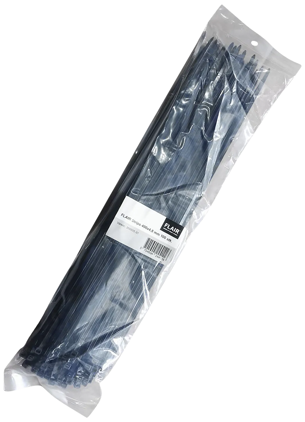 Flair kabelstrips 400×4,8mm sorte, 100stk