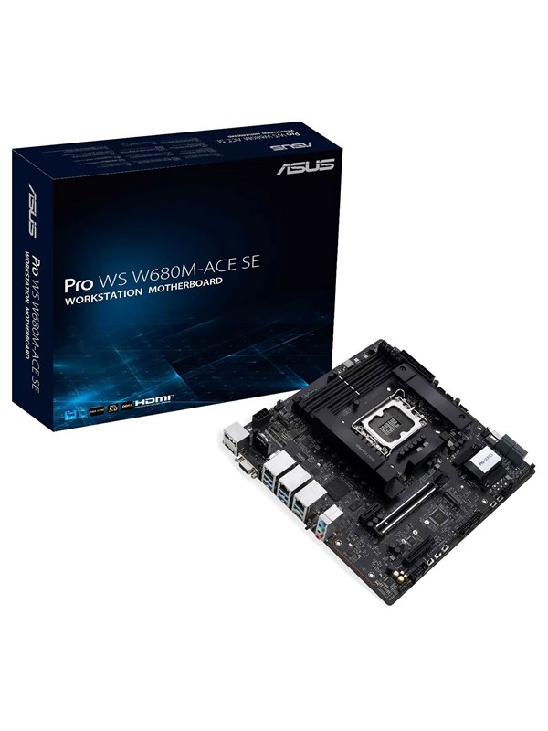 ASUS PRO WS W680M-ACE SE Hovedkort - Intel W680 - Intel LGA1700 socket - DDR5 RAM - Micro-ATX