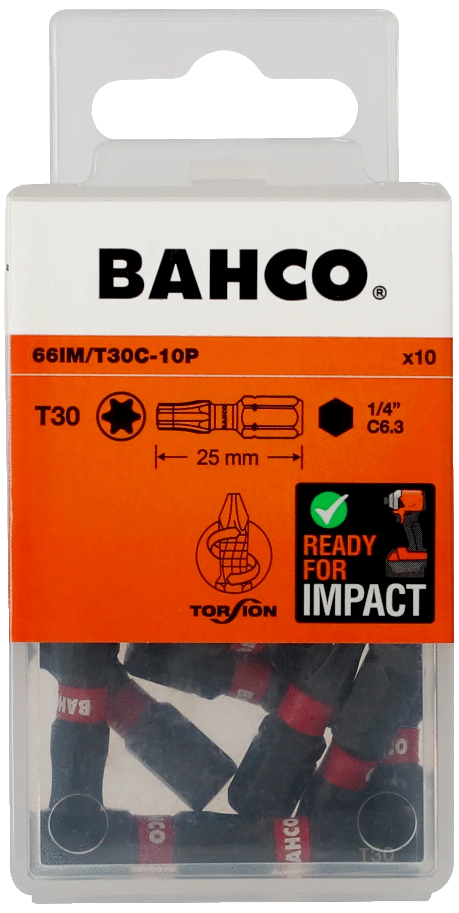 Slagbiter 66IM 1/4"×25mm TX30, 10stk
