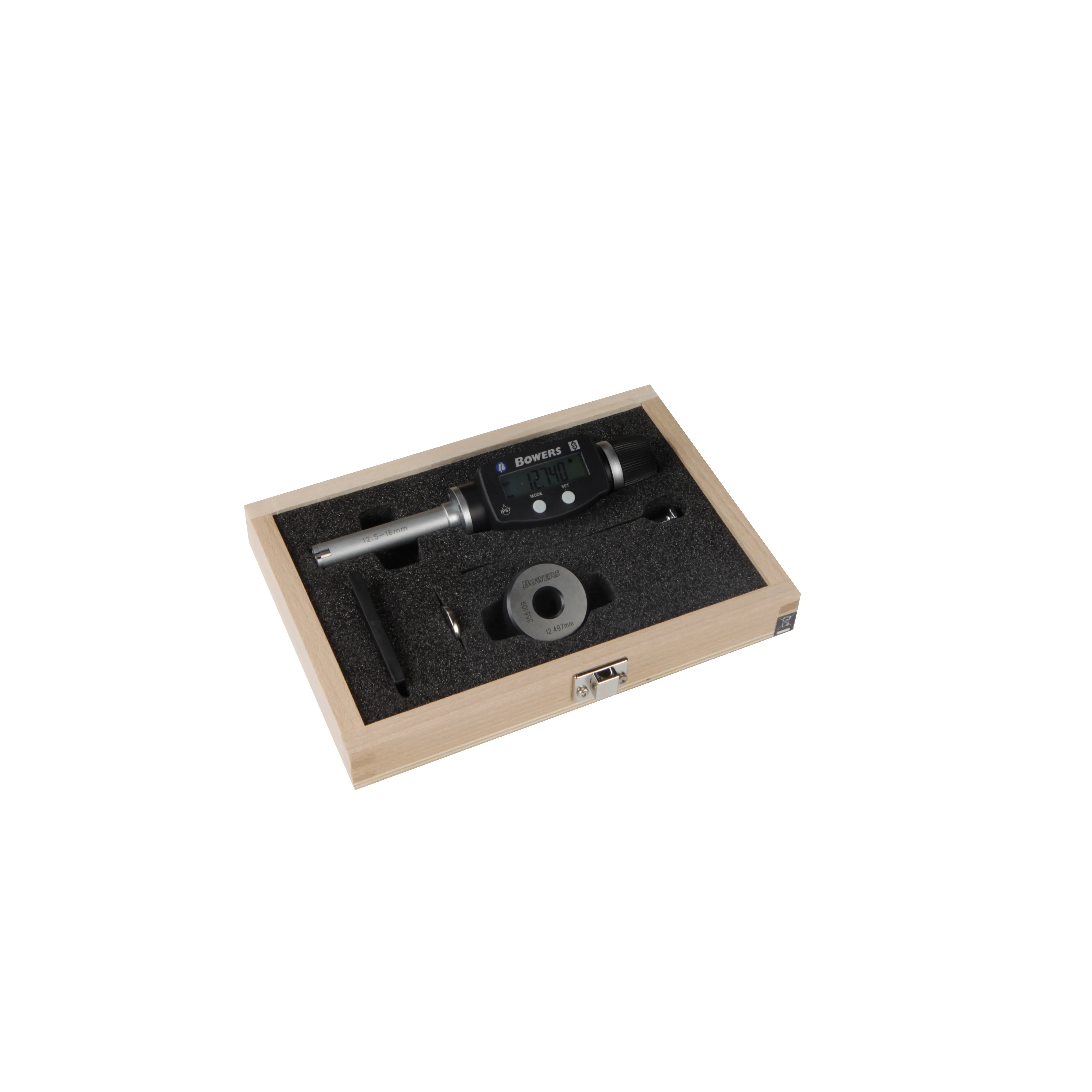BOWERS XTD12M-XT3 Digitalt 3-punkts mikrometer 12,5-16 mm med kontrollring