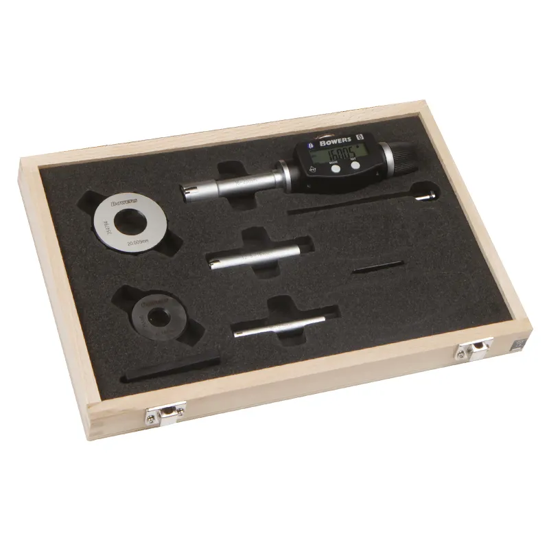 BOWERS SXTD4M-XT3 digitalt 3-punkts mikrometer sett 10-20 mm med kontrollringer og Bluetooth