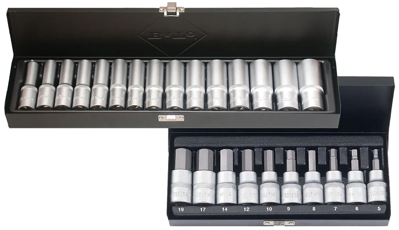 Toppsats 1/2", lange piper 10-24mm+stiftpiper 5-19mm