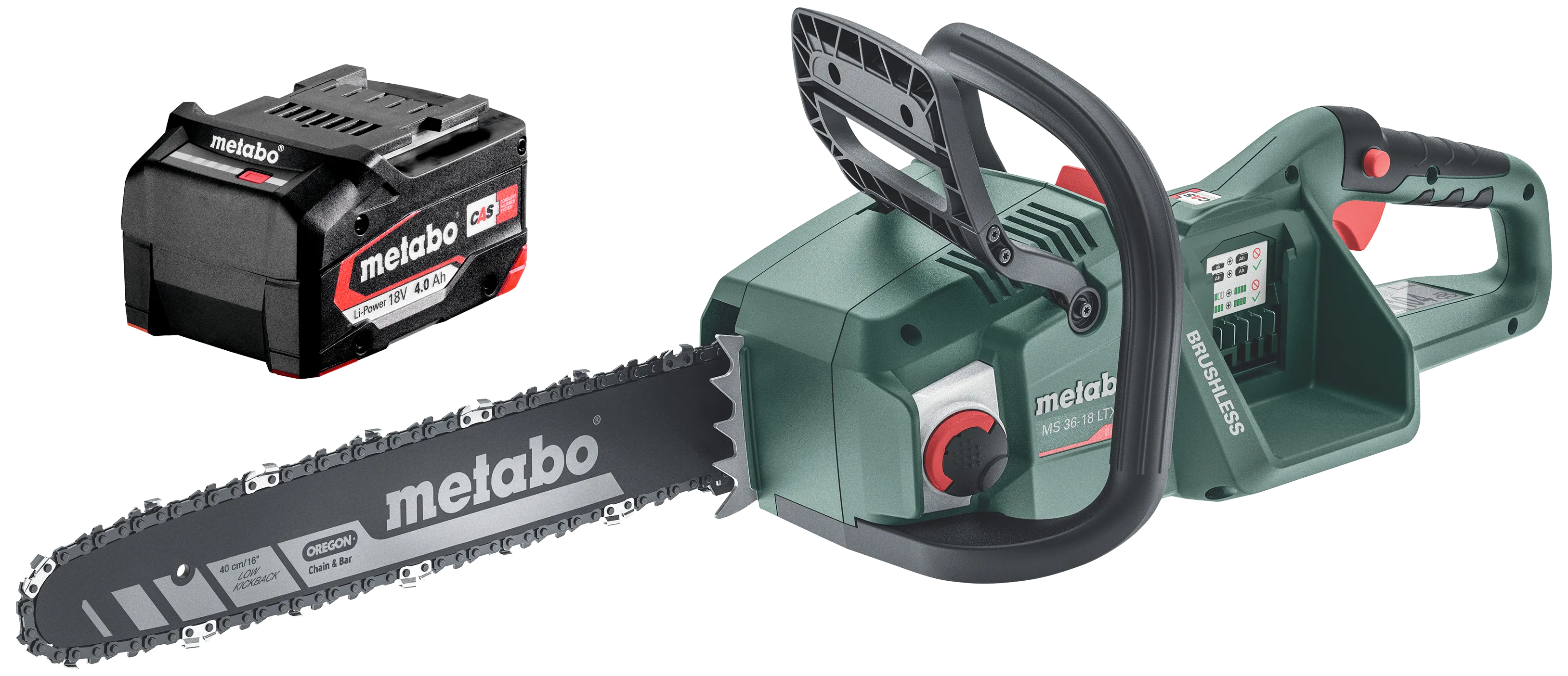 Sampak: Motorsag MS36-18 LTX BL40 + batt. 18V/4,0Ah