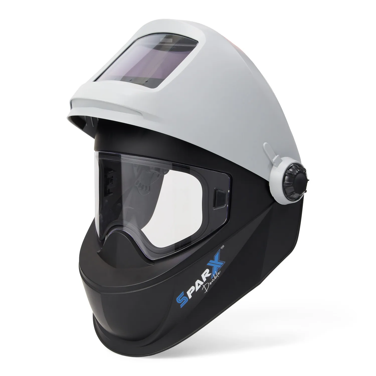 SHINE SPARX Dobbelt LCD sveis- og slipemaske med True Color ADF, optisk klasse 1/1/1/1 (DIN 5-13)