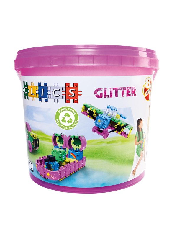 Clics Building Blocks - Glitter Construction Set 8in1