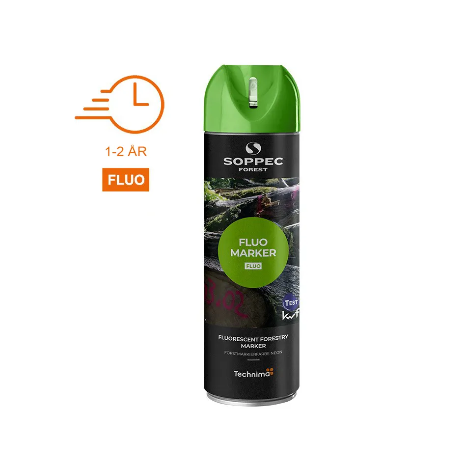 SOPPEC mærkespray SKOV FLUO 500 ml. GRØN