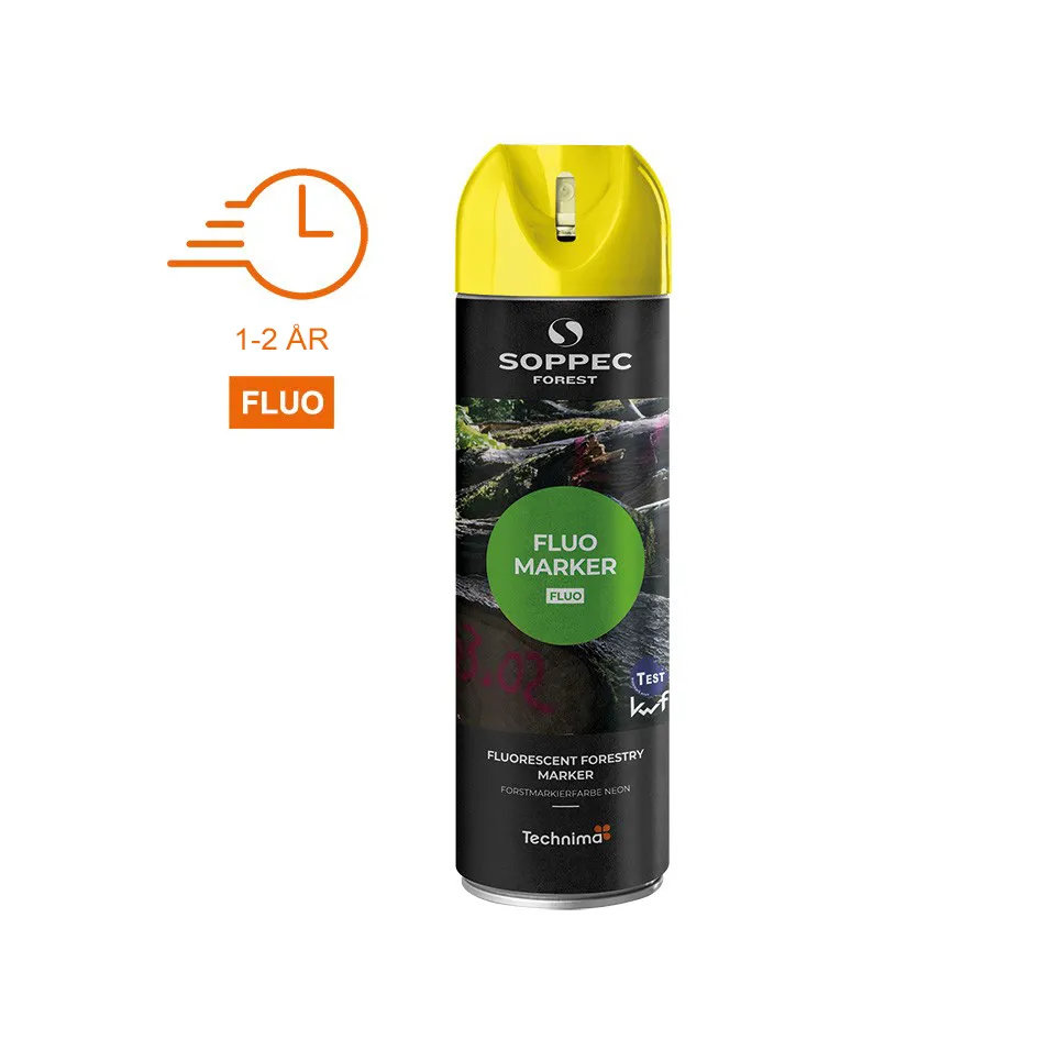 SOPPEC mærkespray SKOV FLUO 500 ml. GUL