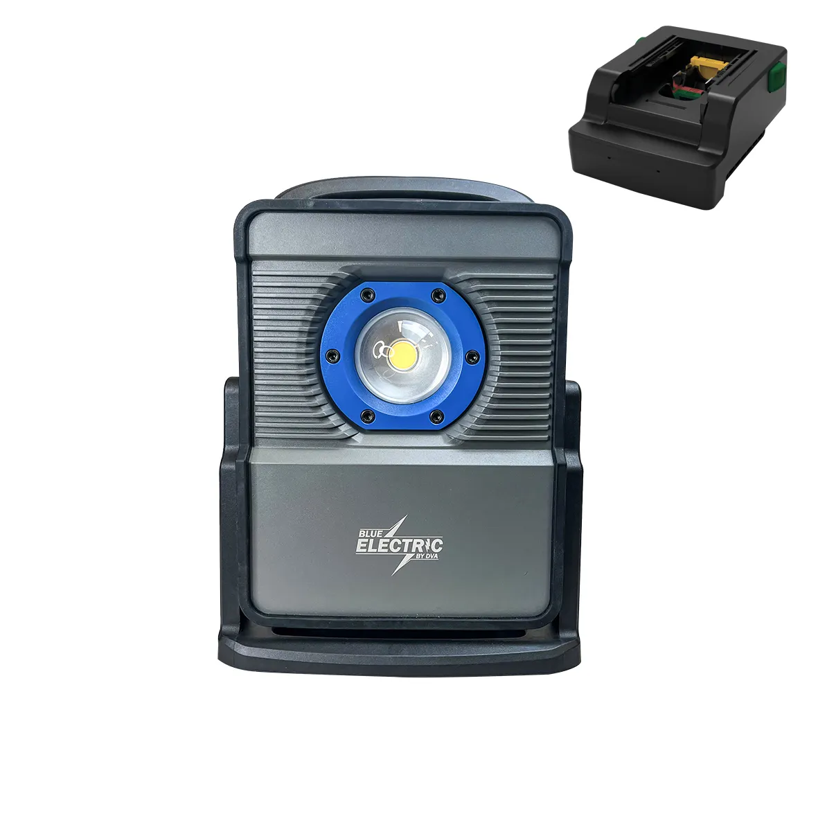 BLUE ELECTRIC +PlusLine hybrid arbejdslampe 80W inkl. adapter