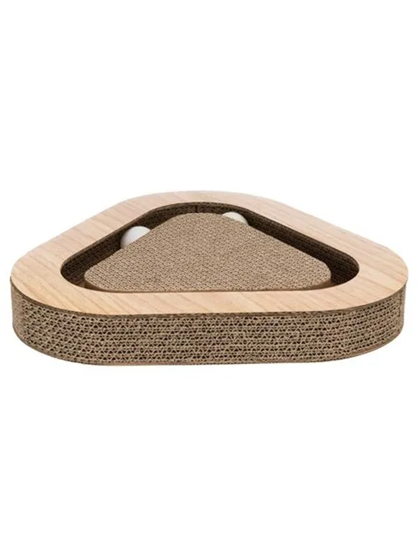 Trixie Scratching cardboard with balls catnip 36 × 5 × 36/36 cm brown