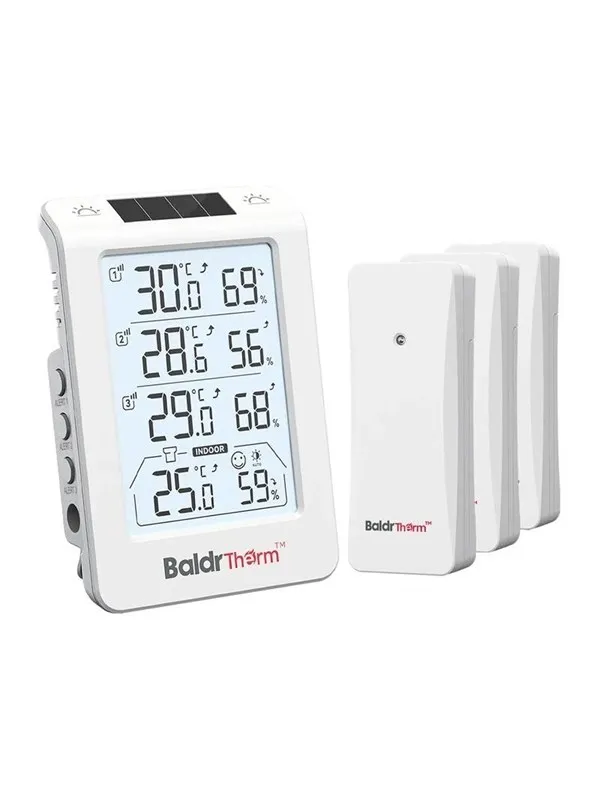 RainPoint B0598 3-Channel Thermohygrometer with Automatic Backlight