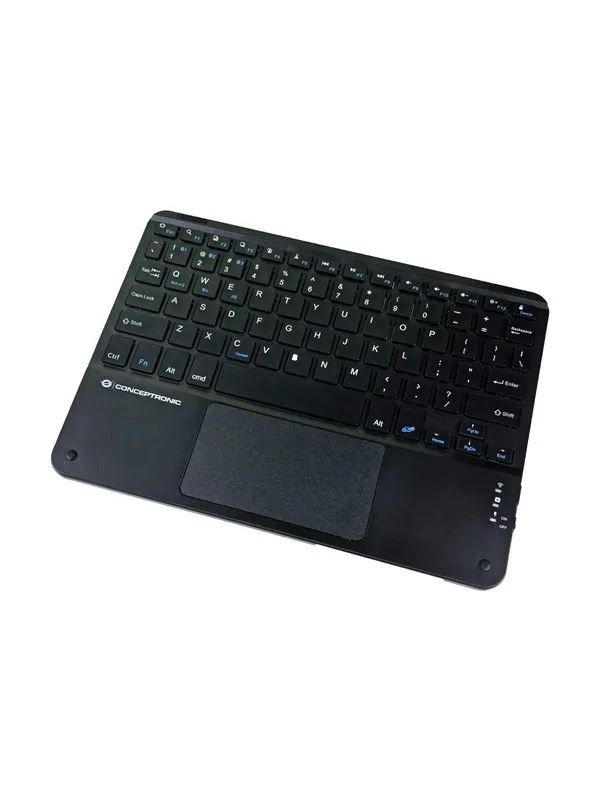 Conceptronic TOBIN01BUS - keyboard - 10" - with touchpad LED indicator - QWERTY - US International - black Input Device - Tastatur - Universal - Svart
