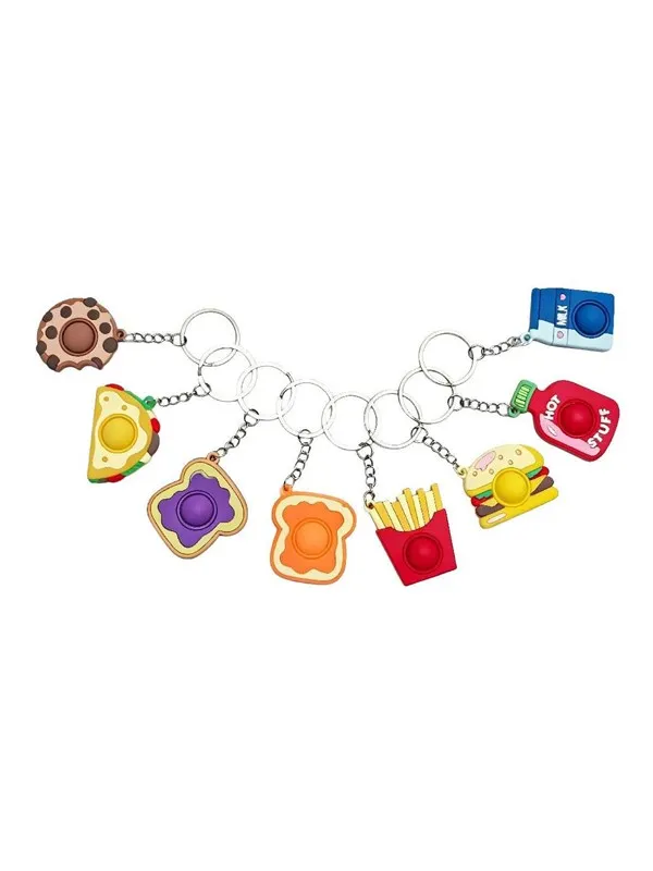 Duckiez Pop It Food Theme Keychain