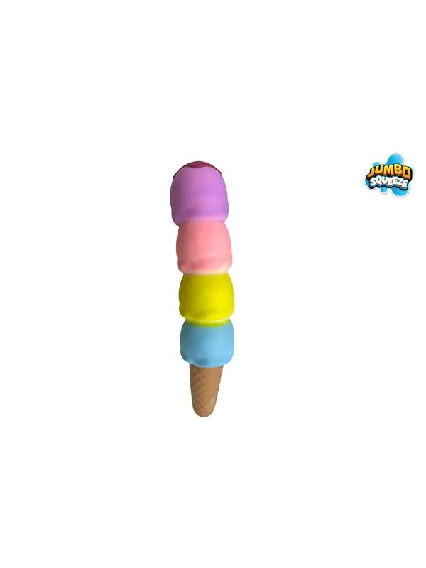 Trend Toys Jumbo Squeeze iskremkjeks med 4 kuler 30cm CDU