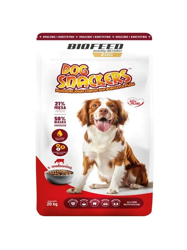 Biofeed Dog snackers adult wolowina 20kg