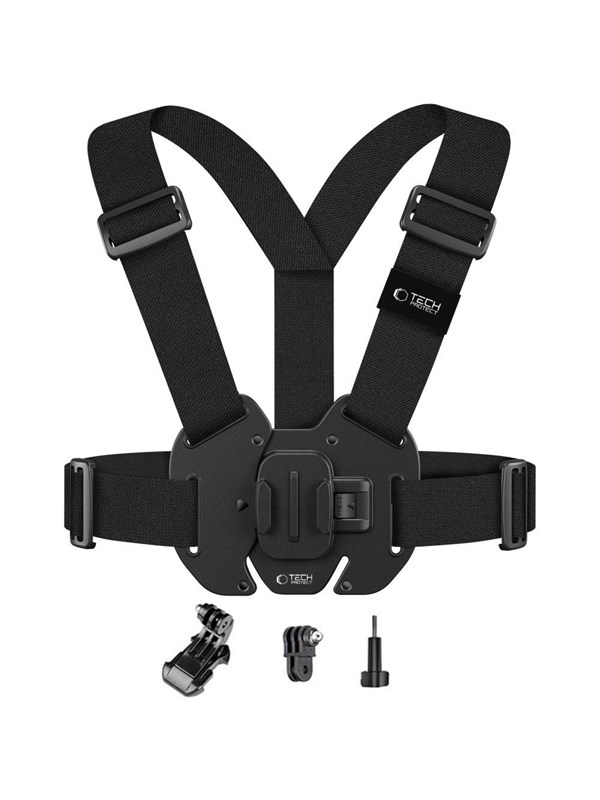 Tech-Protect GA100 Chest Mount Chest Harness for GoPro / DJI - Black