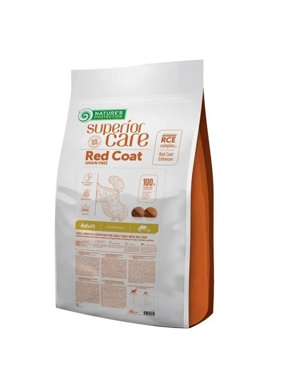 Nature's Protection Superior Care Red Coat Adult Small breed Grain free Salmon - dry dog food - 10kg
