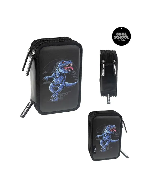 Tinka TRIPLE PENCIL CASE T-REX