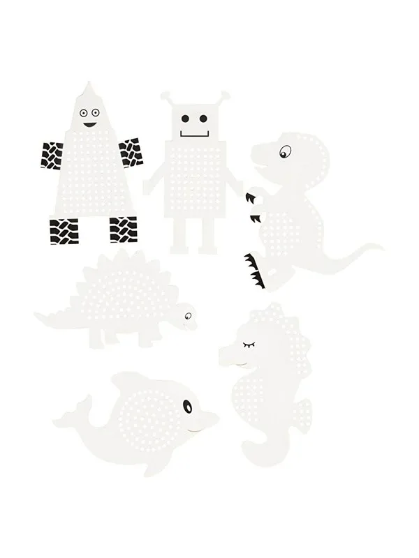 Creativ Company Embroidery figures Animals and Robots 18 pcs.