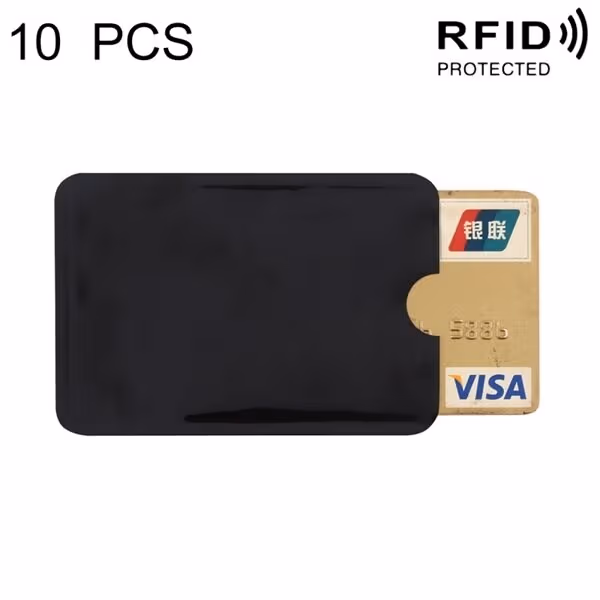 RFID-beskyttende kortetuier 10-pakning – 9 × 6,3 cm