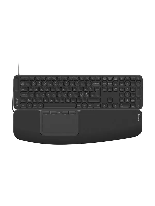 Contour Touch & Balance - Tastatur & Touchpad sett - Nordisk - Svart