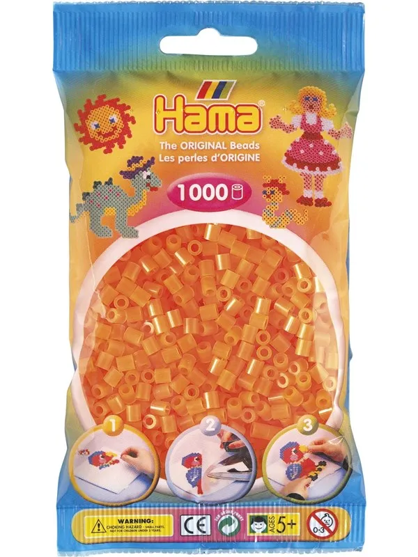 Hama Beads Orange Neon 1000 pcs