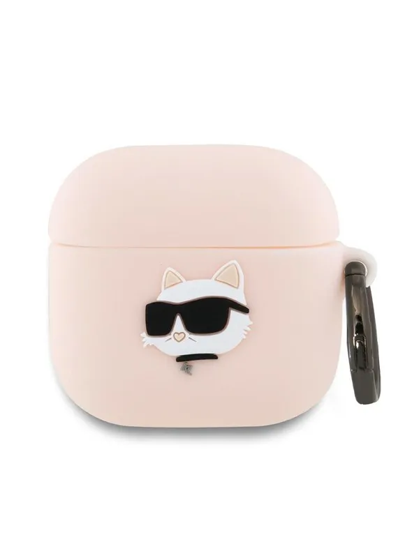 Karl Lagerfeld Silicone Choupette Head 3D Case for AirPods 4 - Pink