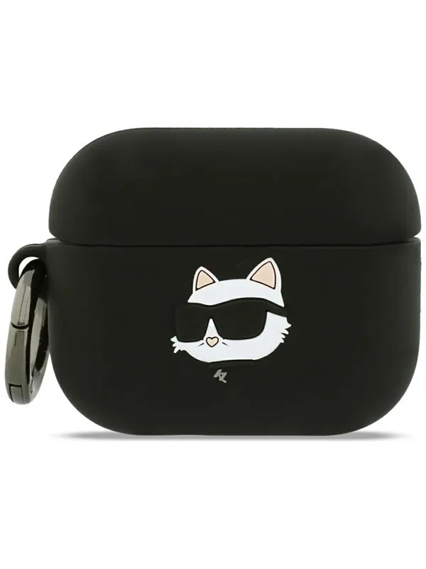 Karl Lagerfeld Silicone Choupette Head 3D Case for AirPods Pro 3 - Black