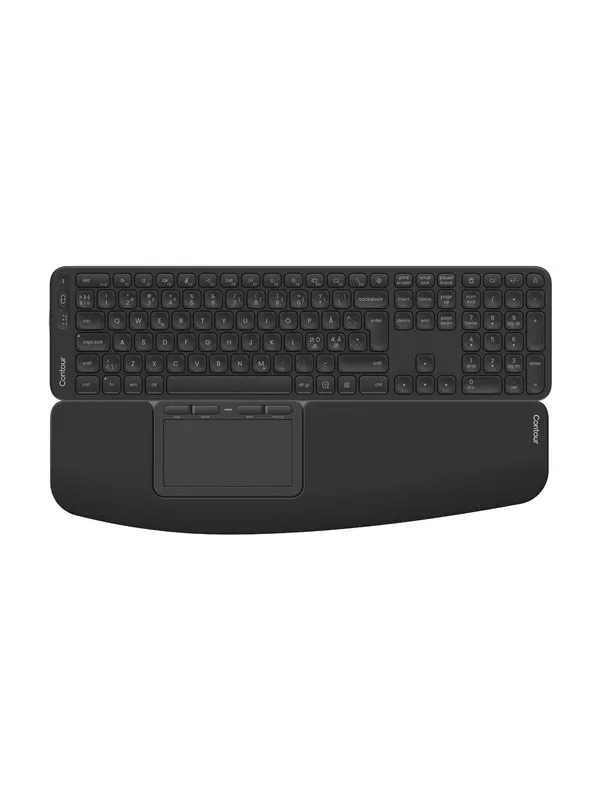 Contour Touch & Balance - Tastatur & Touchpad sett - Nordisk - Svart