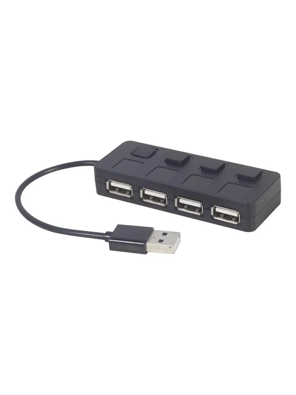 Gembird UHB-U2P4-05 - hub - 4 ports USB-hub - 4 porter - Svart