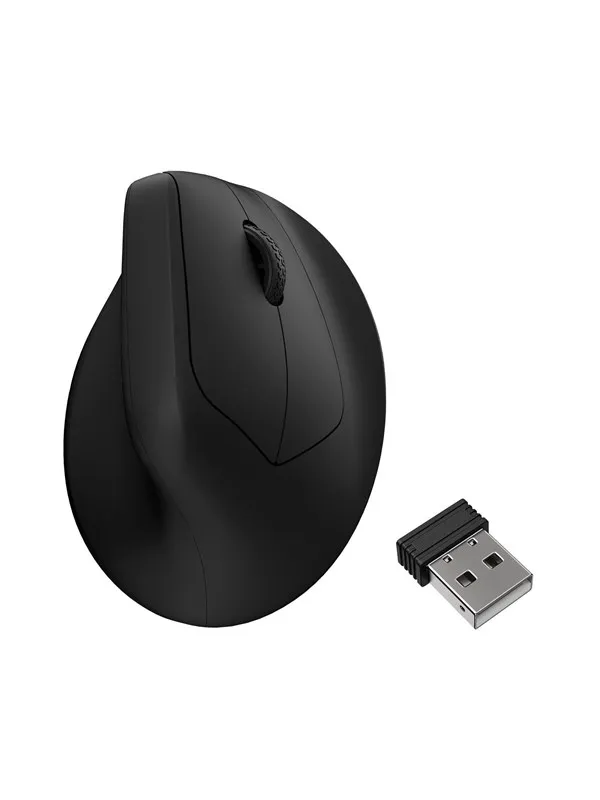 Keychron M5 Wireless Ergonomic (1K) - Ergonomisk mus - Optisk - 6 - Svart